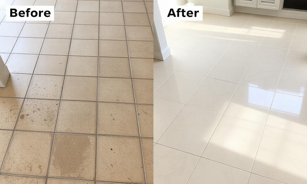 Before and after cleaning 1
